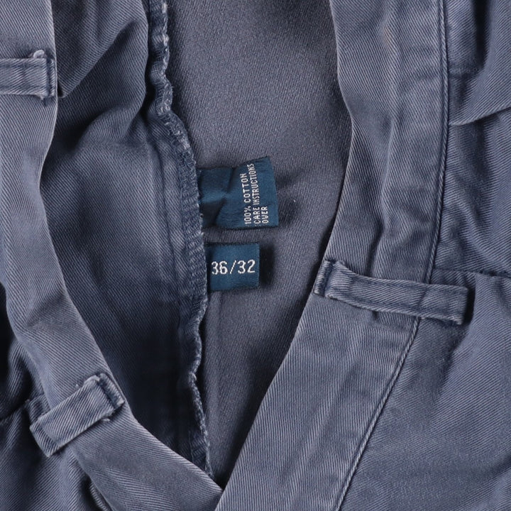 Ralph Lauren POLO by Ralph Lauren HAMMOND PANT, two-pleat chino pants, men's w35 equivalent cotton navy blue type Vintage Second Hand