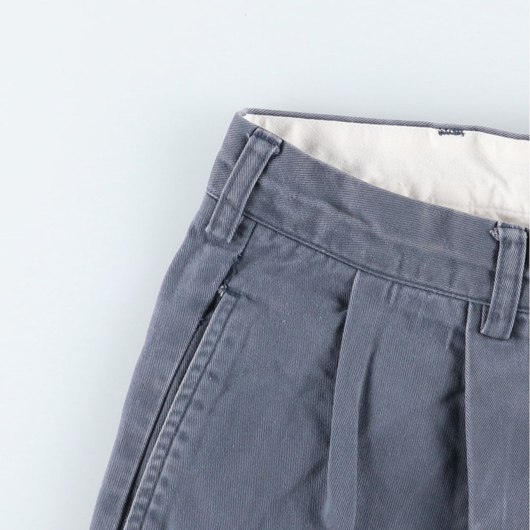 Ralph Lauren POLO by Ralph Lauren HAMMOND PANT, two-pleat chino pants, men's w35 equivalent cotton navy blue type Vintage Second Hand
