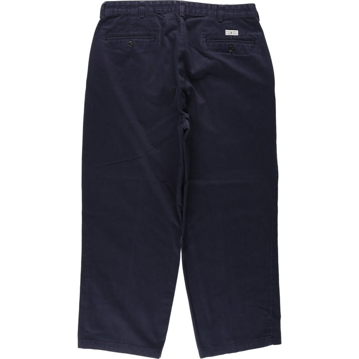 Ralph Lauren Polo Ralph Lauren Andrew Pant Two-pleat Chino Pants Men's Size W34 cotton navy blue type Vintage Second Hand