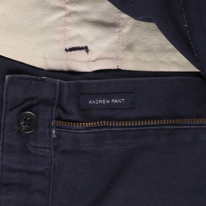 Ralph Lauren Polo Ralph Lauren Andrew Pant Two-pleat Chino Pants Men's Size W34 cotton navy blue type Vintage Second Hand