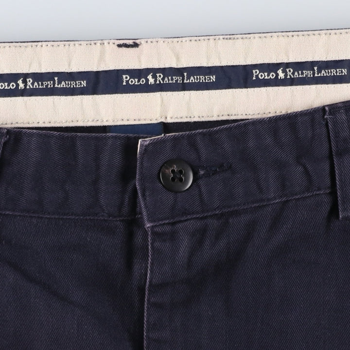 Ralph Lauren Polo Ralph Lauren Andrew Pant Two-pleat Chino Pants Men's Size W34 cotton navy blue type Vintage Second Hand