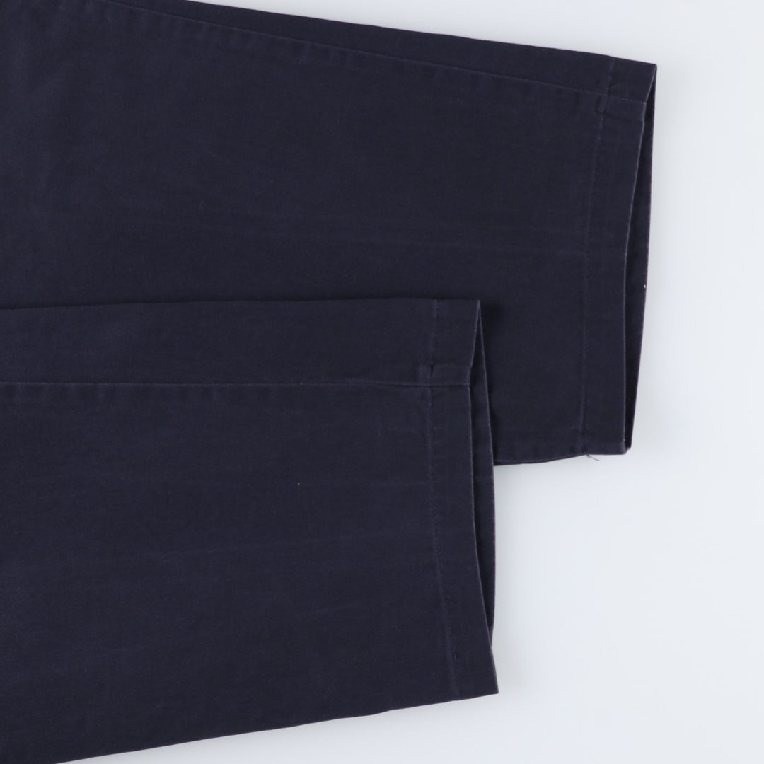 Ralph Lauren Polo Ralph Lauren Andrew Pant Two-pleat Chino Pants Men's Size W34 cotton navy blue type Vintage Second Hand