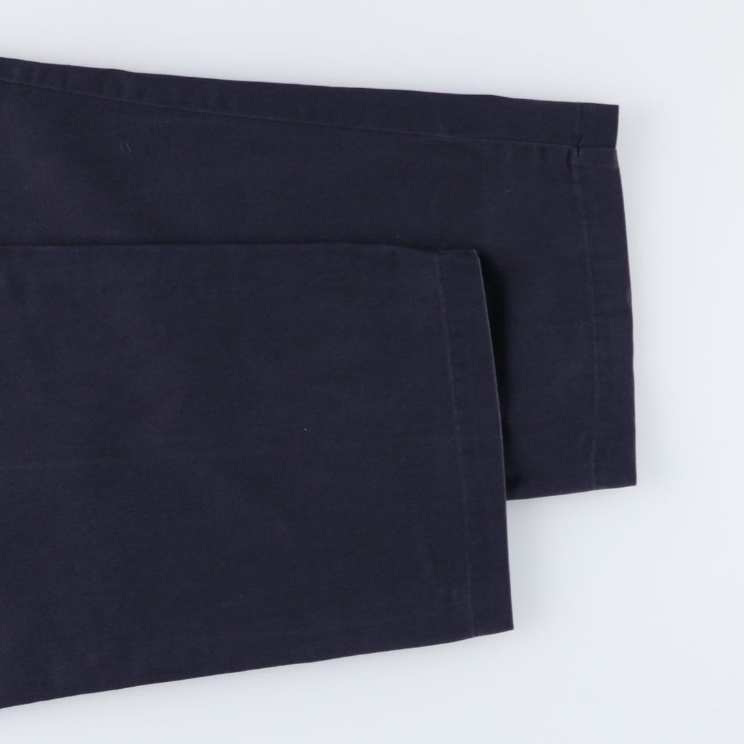 Ralph Lauren Polo Ralph Lauren Andrew Pant Two-pleat Chino Pants Men's Size W34 cotton navy blue type Vintage Second Hand