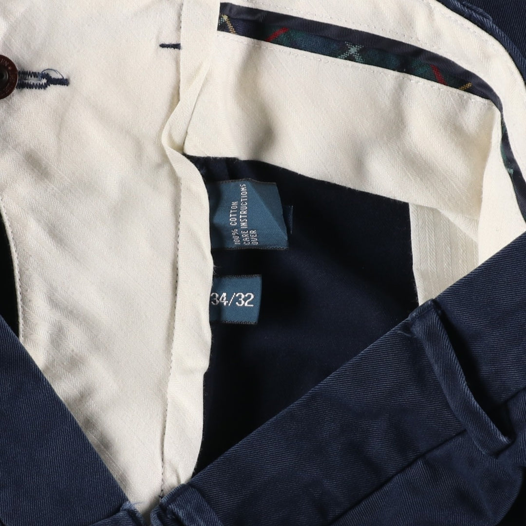 Ralph Lauren POLO by Ralph Lauren PRESTON PANT Chino pants for men, equivalent to w34 cotton navy blue type Vintage Second Hand