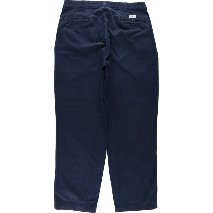 Ralph Lauren POLO RALPH LAUREN ANDREW PANT Two-pleat chino pants Men's size W34 cotton navy blue type Vintage Second Hand
