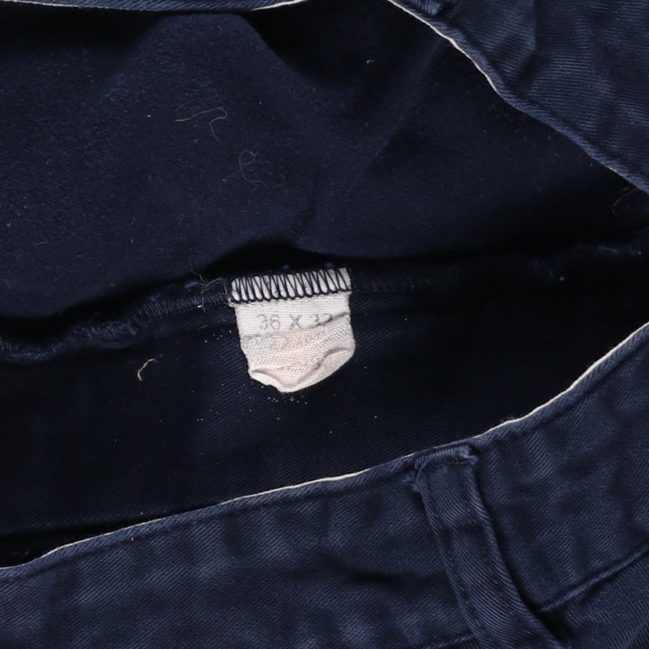 Ralph Lauren POLO RALPH LAUREN ANDREW PANT Two-pleat chino pants Men's size W34 cotton navy blue type Vintage Second Hand