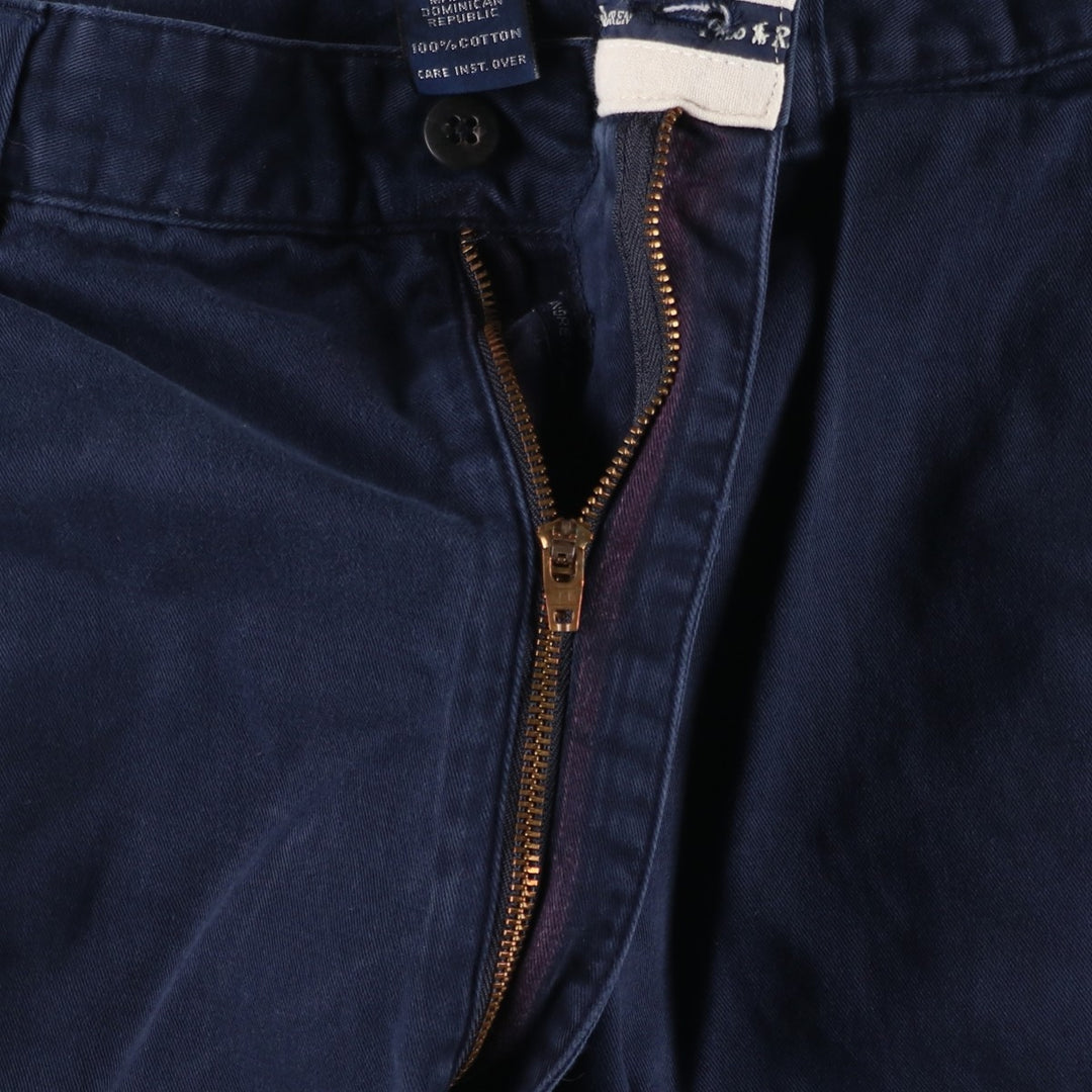Ralph Lauren POLO RALPH LAUREN ANDREW PANT Two-pleat chino pants Men's size W34 cotton navy blue type Vintage Second Hand