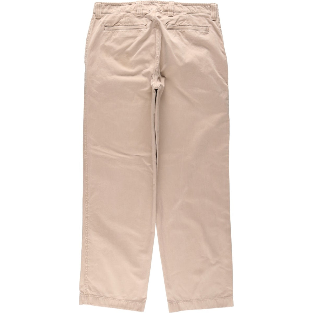 90s-00'S LLBean Chino Pants, Men's Size W34 (approx.), Vintage cotton Beige type Vintage Second Hand