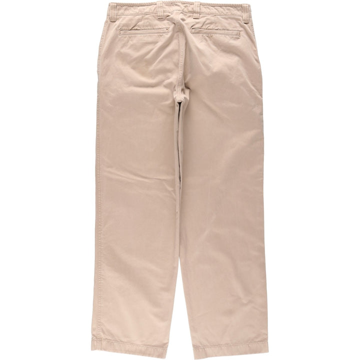 90s-00'S LLBean Chino Pants, Men's Size W34 (approx.), Vintage cotton Beige type Vintage Second Hand