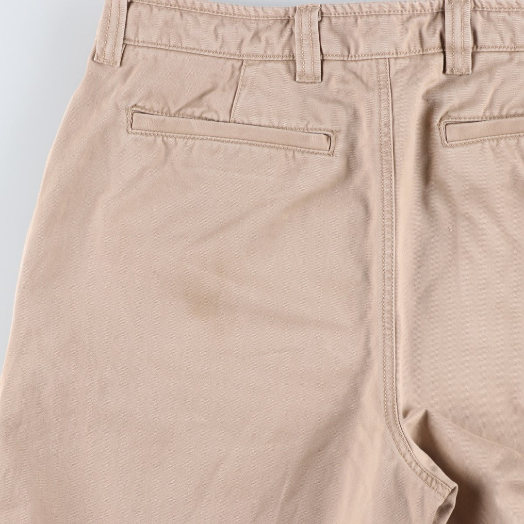 90s-00'S LLBean Chino Pants, Men's Size W34 (approx.), Vintage cotton Beige type Vintage Second Hand