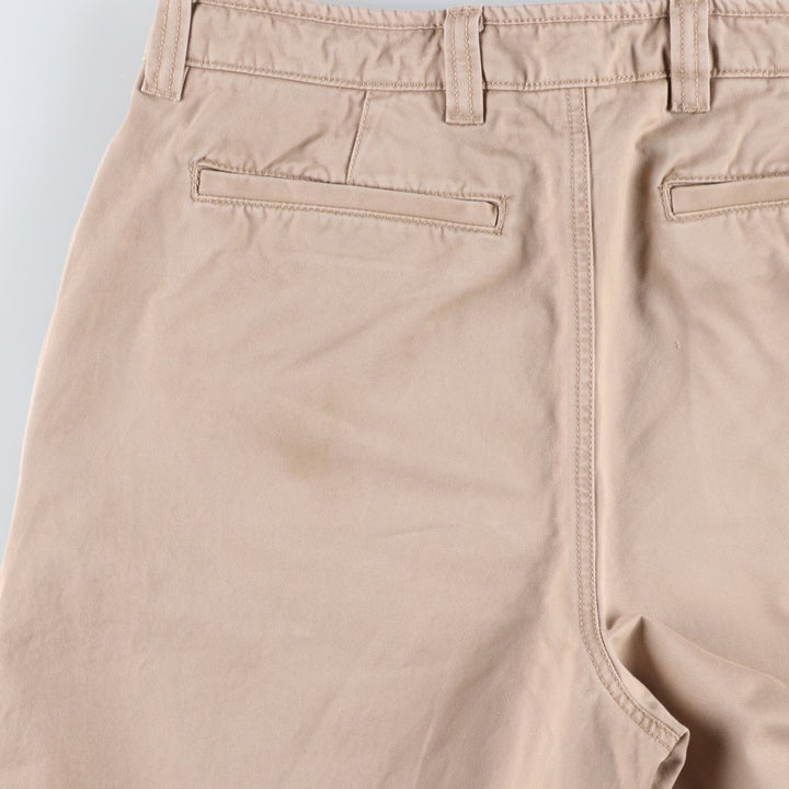 90s-00'S LLBean Chino Pants, Men's Size W34 (approx.), Vintage cotton Beige type Vintage Second Hand