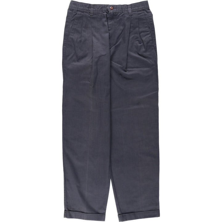 90'S Dockers Classic Fit Two-Pleat Chino Pants, Made in USA, Men's Size W30 (approx.), Vintage cotton navy blue type Vintage Second Hand