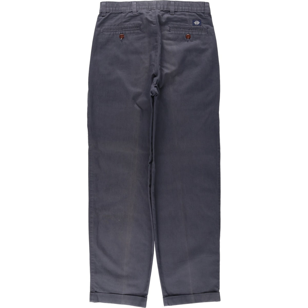 90'S Dockers Classic Fit Two-Pleat Chino Pants, Made in USA, Men's Size W30 (approx.), Vintage cotton navy blue type Vintage Second Hand