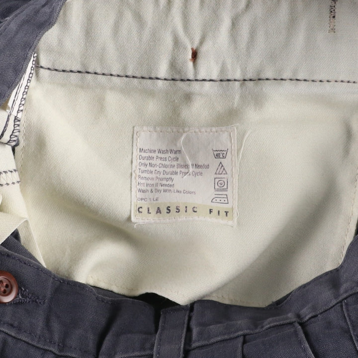 90'S Dockers Classic Fit Two-Pleat Chino Pants, Made in USA, Men's Size W30 (approx.), Vintage cotton navy blue type Vintage Second Hand