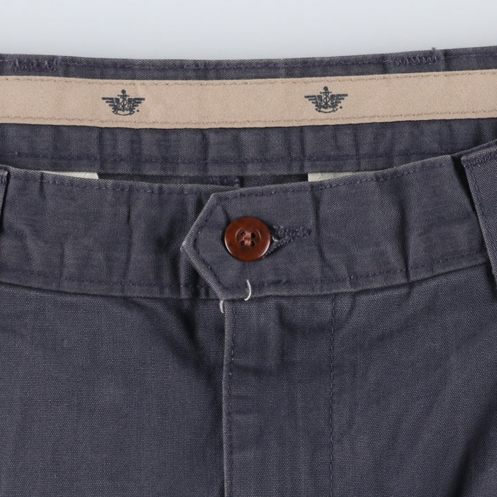 90'S Dockers Classic Fit Two-Pleat Chino Pants, Made in USA, Men's Size W30 (approx.), Vintage cotton navy blue type Vintage Second Hand