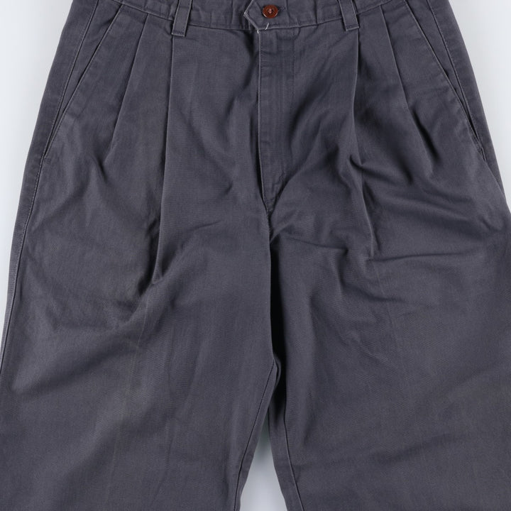 90'S Dockers Classic Fit Two-Pleat Chino Pants, Made in USA, Men's Size W30 (approx.), Vintage cotton navy blue type Vintage Second Hand