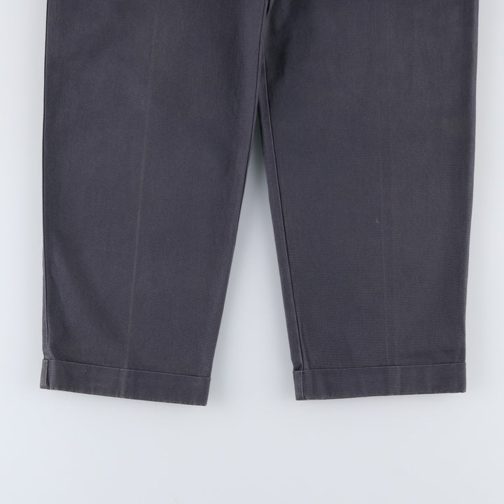 90'S Dockers Classic Fit Two-Pleat Chino Pants, Made in USA, Men's Size W30 (approx.), Vintage cotton navy blue type Vintage Second Hand