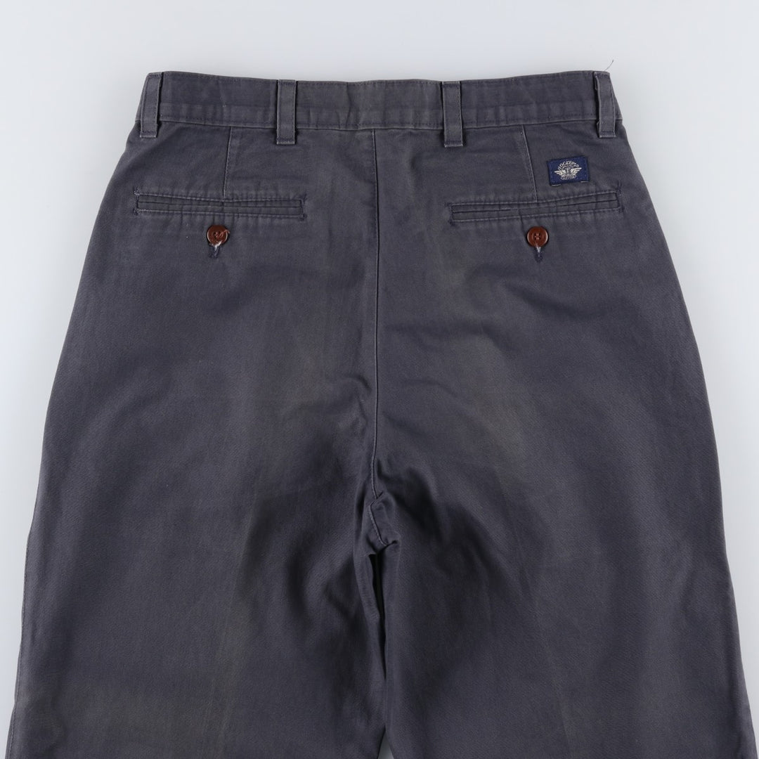 90'S Dockers Classic Fit Two-Pleat Chino Pants, Made in USA, Men's Size W30 (approx.), Vintage cotton navy blue type Vintage Second Hand