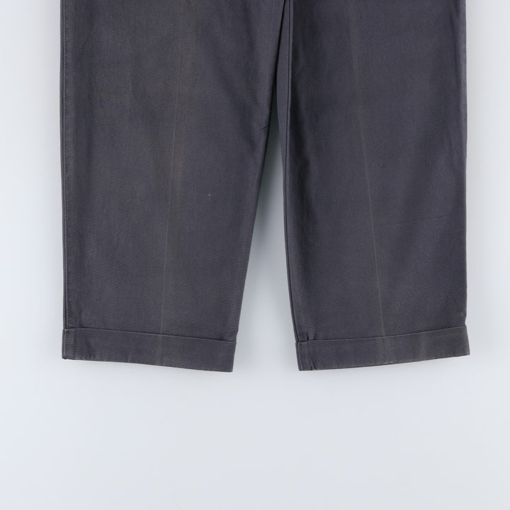 90'S Dockers Classic Fit Two-Pleat Chino Pants, Made in USA, Men's Size W30 (approx.), Vintage cotton navy blue type Vintage Second Hand