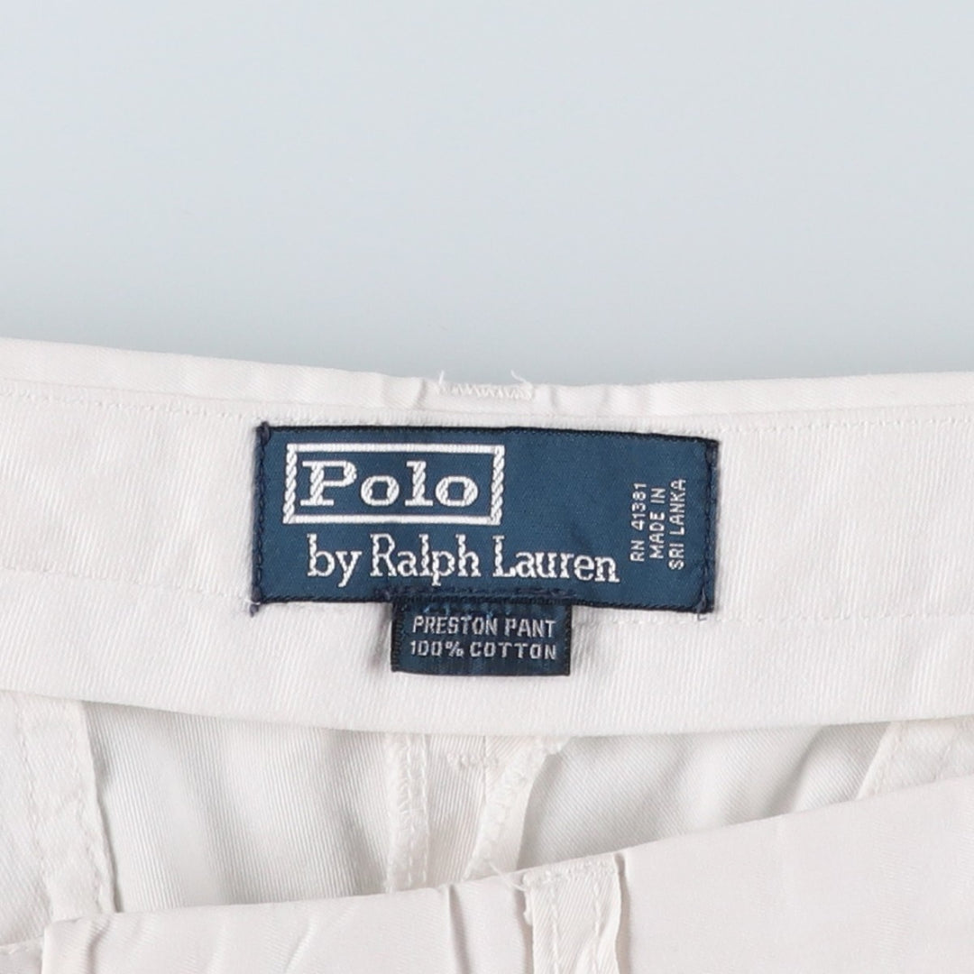 Ralph Lauren POLO by Ralph Lauren PRESTON PANT Chino pants for men, equivalent to w34 cotton white type Vintage Second Hand