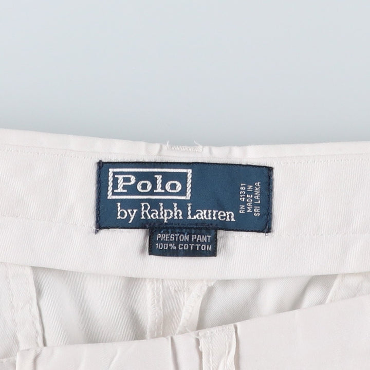 Ralph Lauren POLO by Ralph Lauren PRESTON PANT Chino pants for men, equivalent to w34 cotton white type Vintage Second Hand