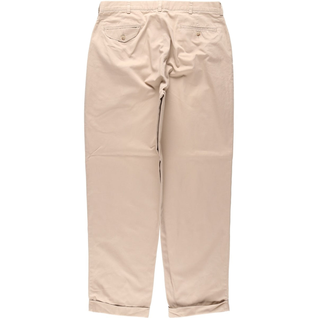 Ralph Lauren POLO by Ralph Lauren HAMMOND PANT, two-pleat chino pants, men's w35 equivalent cotton Beige type Vintage Second Hand