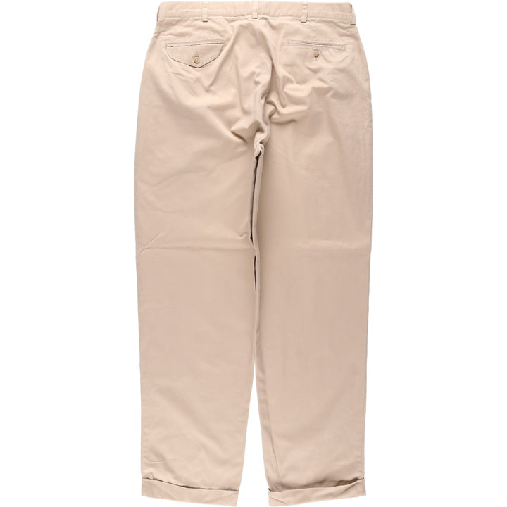 Ralph Lauren POLO by Ralph Lauren HAMMOND PANT, two-pleat chino pants, men's w35 equivalent cotton Beige type Vintage Second Hand