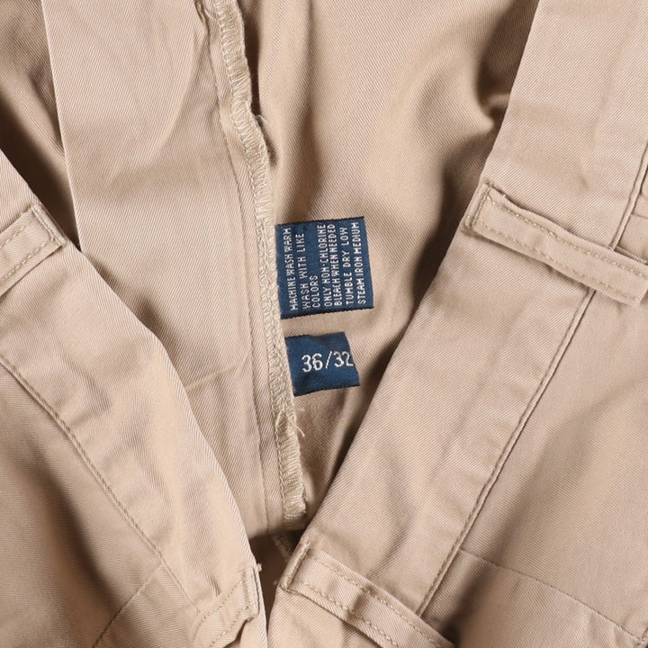 Ralph Lauren POLO by Ralph Lauren HAMMOND PANT, two-pleat chino pants, men's w35 equivalent cotton Beige type Vintage Second Hand