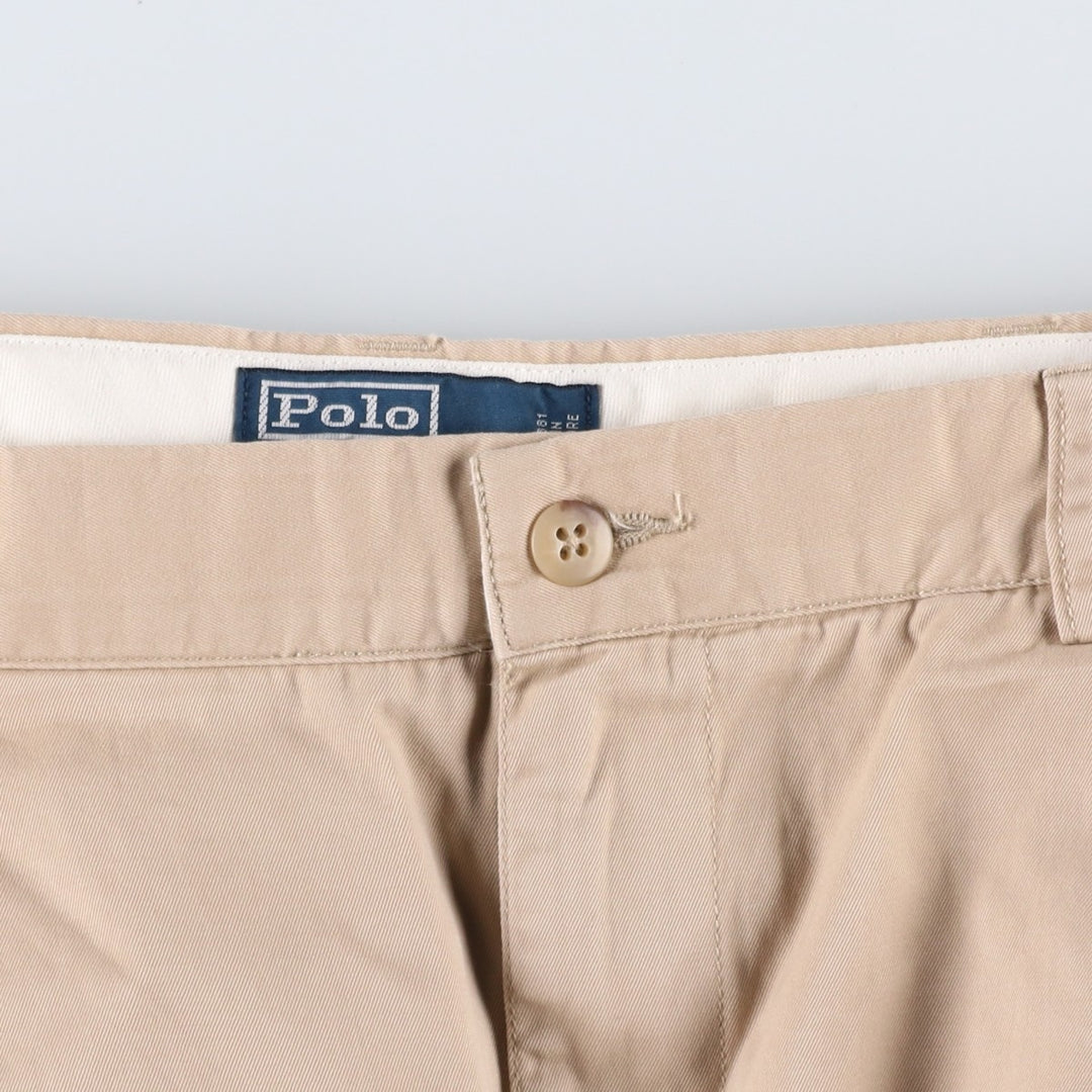 Ralph Lauren POLO by Ralph Lauren HAMMOND PANT, two-pleat chino pants, men's w35 equivalent cotton Beige type Vintage Second Hand