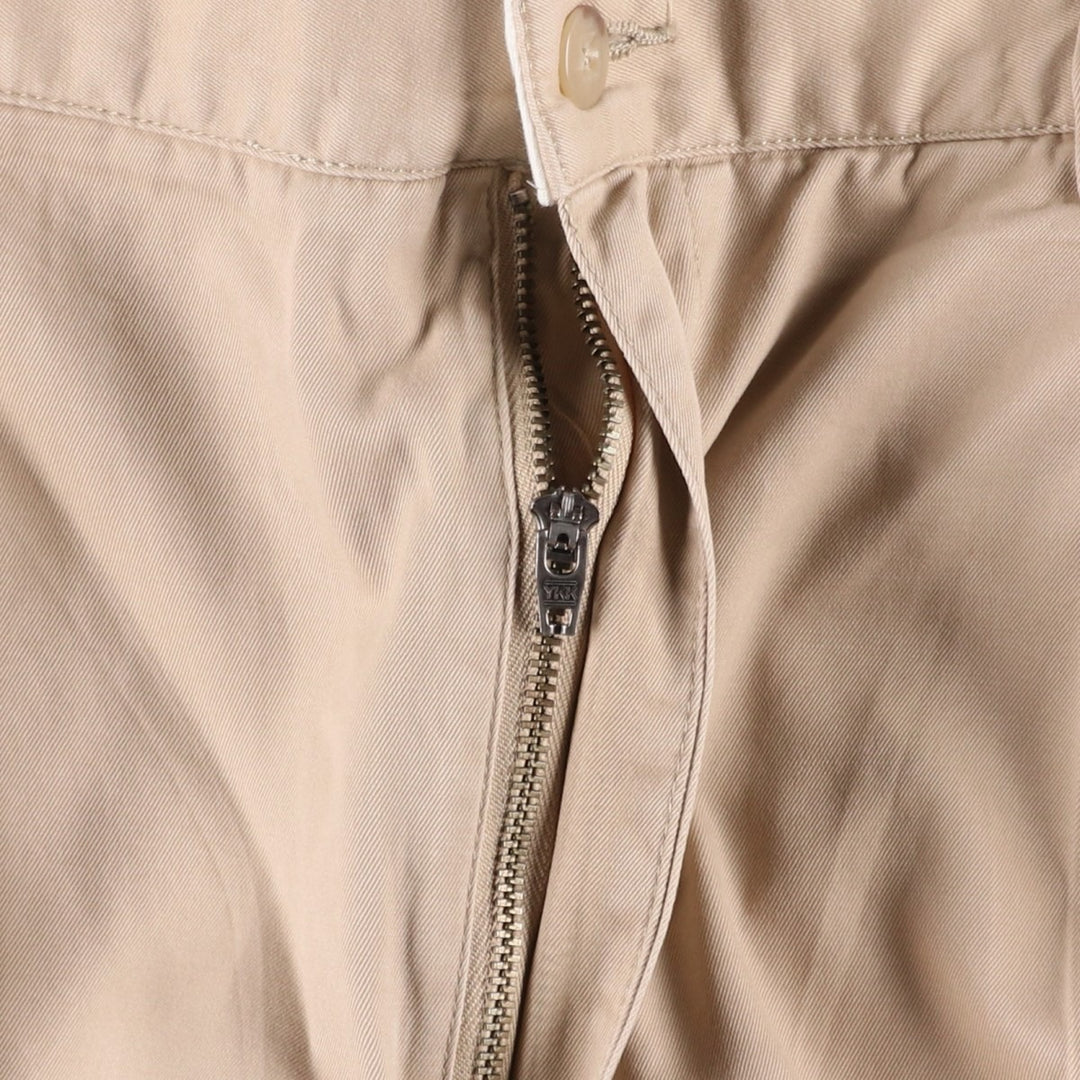 Ralph Lauren POLO by Ralph Lauren HAMMOND PANT, two-pleat chino pants, men's w35 equivalent cotton Beige type Vintage Second Hand