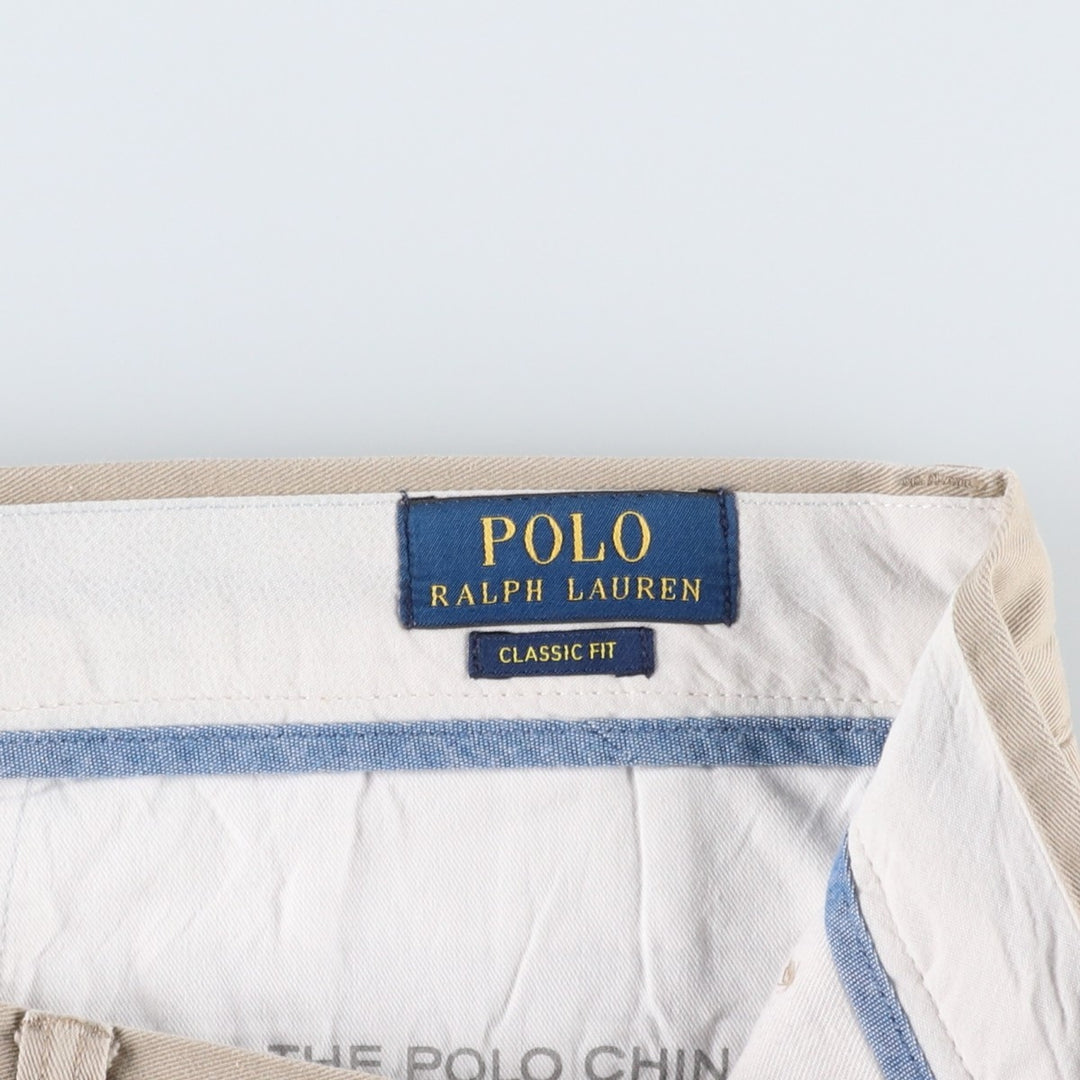 Ralph Lauren POLO RALPH LAUREN CLASSIC FIT Chino Pants Men's W33 equivalent cotton Beige type Vintage Second Hand