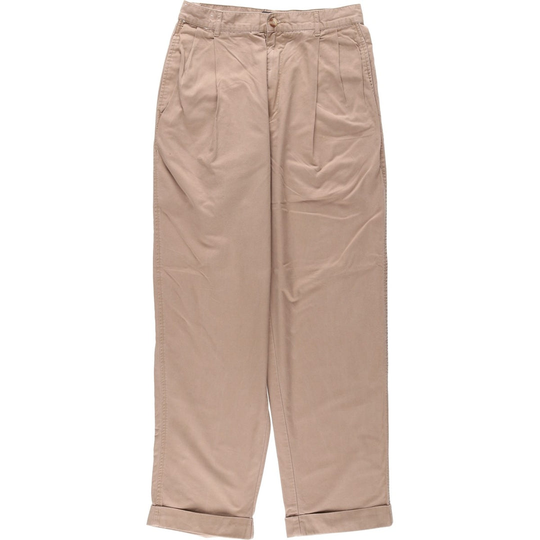 Ralph Lauren POLO by Ralph Lauren Two-Pleat Chino Pants, Men's Size W28 (approx.) cotton Beige type Vintage Second Hand
