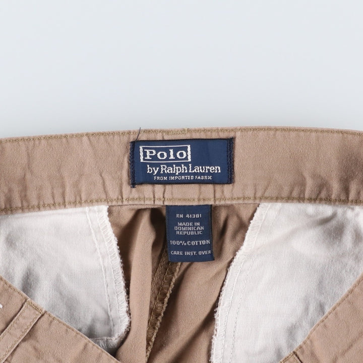 Ralph Lauren POLO by Ralph Lauren Two-Pleat Chino Pants, Men's Size W28 (approx.) cotton Beige type Vintage Second Hand