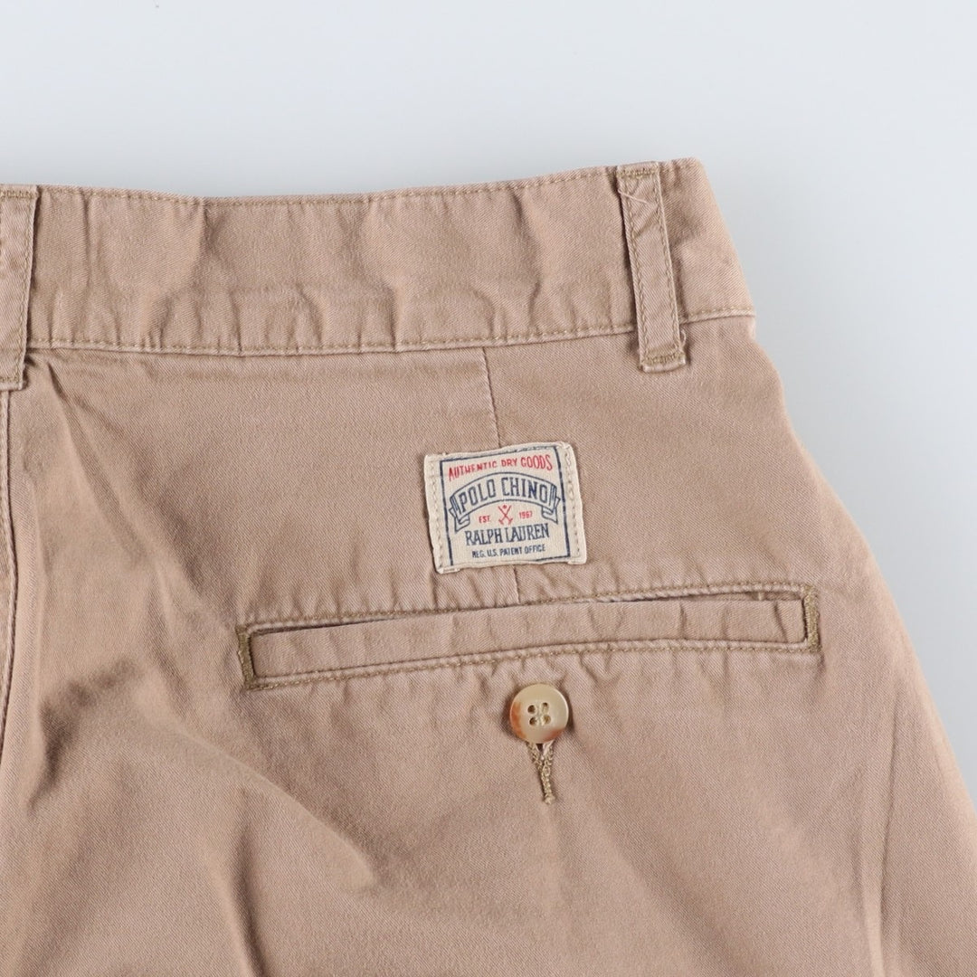 Ralph Lauren POLO by Ralph Lauren Two-Pleat Chino Pants, Men's Size W28 (approx.) cotton Beige type Vintage Second Hand