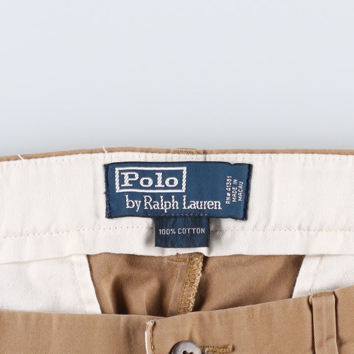 Ralph Lauren POLO by Ralph Lauren Chino Pants Men's W34 equivalent cotton Khaki type beige Vintage Second Hand