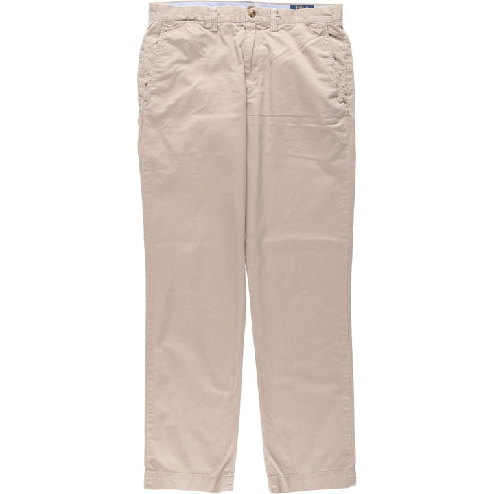 Ralph Lauren POLO RALPH LAUREN STRETCH STRAIGHT FIT Chino Pants, Men's W33 (approx.) cotton Beige type Vintage Second Hand