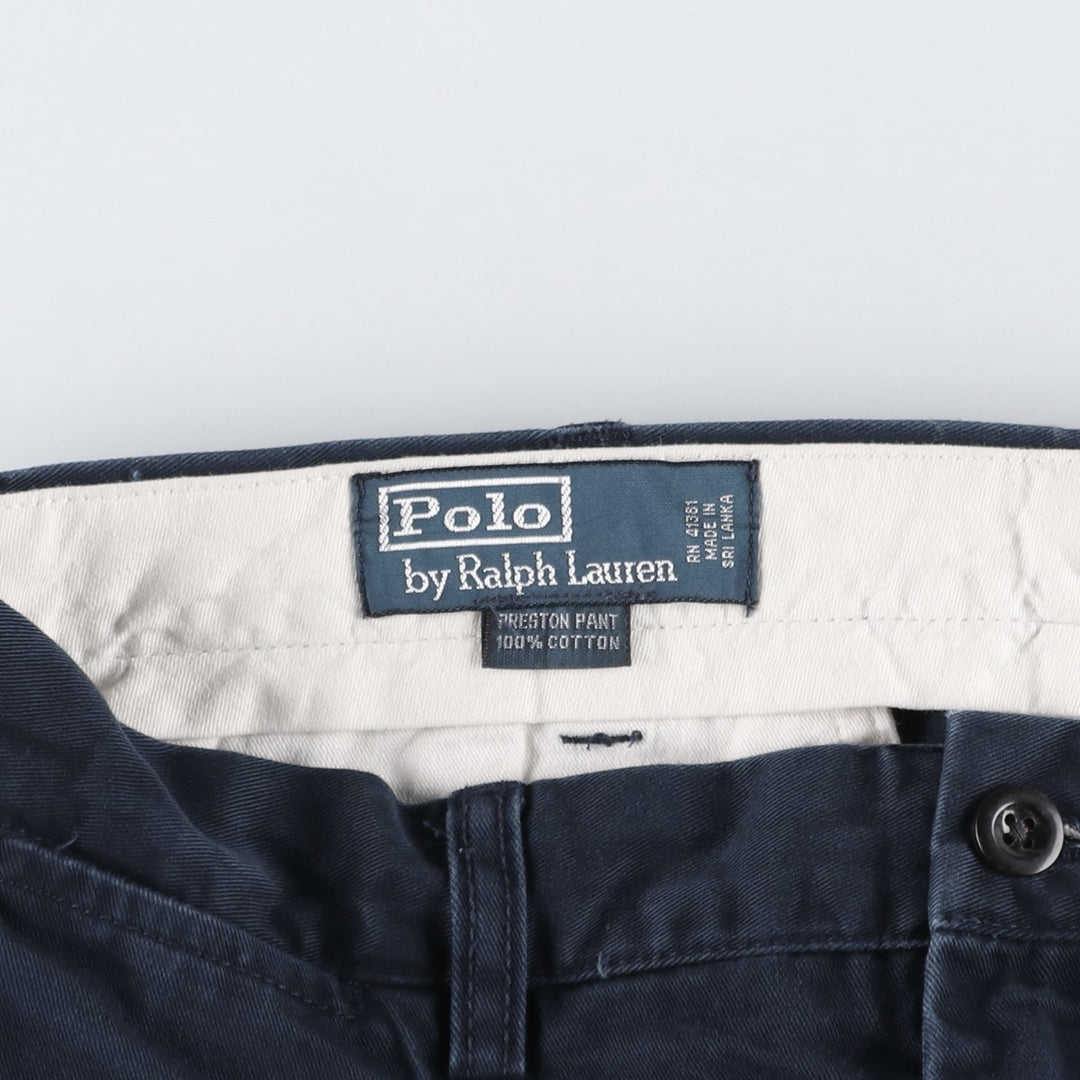 Ralph Lauren POLO by Ralph Lauren PRESTON PANT Chino pants for men, equivalent to w34 cotton navy blue type Vintage Second Hand