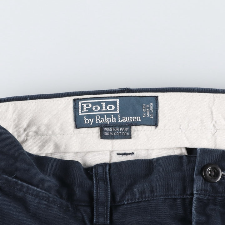 Ralph Lauren POLO by Ralph Lauren PRESTON PANT Chino pants for men, equivalent to w34 cotton navy blue type Vintage Second Hand