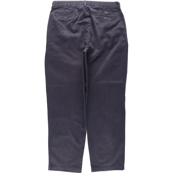 Ralph Lauren POLO by Ralph Lauren ANDREW PANT Two-pleat chino pants for men, equivalent to W34 cotton navy blue type Vintage Second Hand