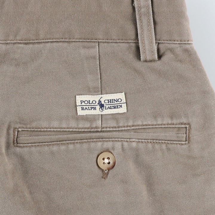 Ralph Lauren Polo Ralph Lauren Two-pleat Chino Pants for Men, W31 equivalent cotton Khaki type Vintage Second Hand