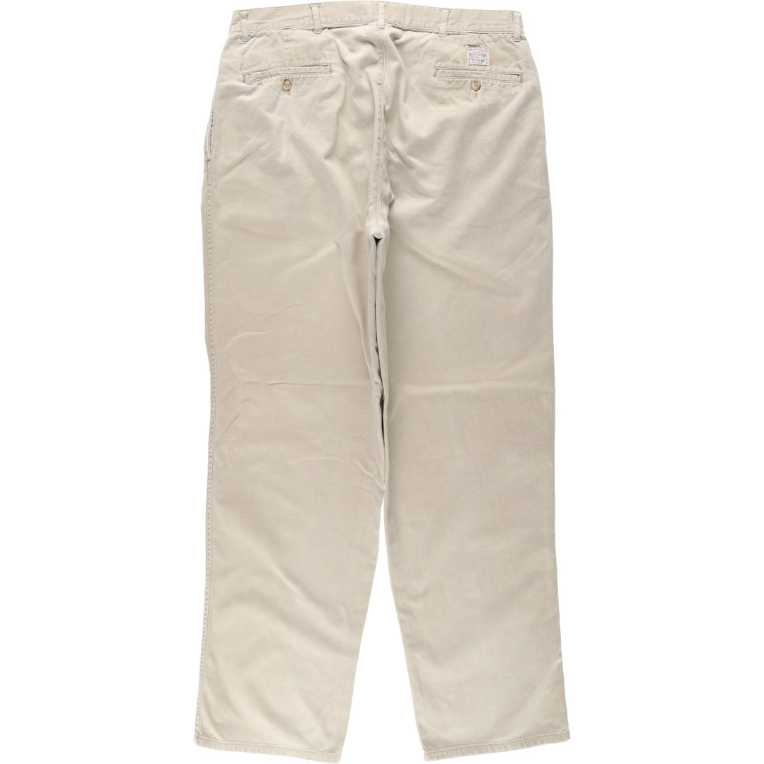Ralph Lauren POLO by Ralph Lauren Two-pleat Chino Pants for Men, W35 cotton Beige type Vintage Second Hand