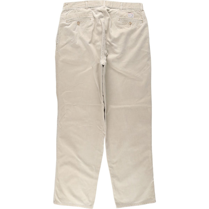 Ralph Lauren POLO by Ralph Lauren Two-pleat Chino Pants for Men, W35 cotton Beige type Vintage Second Hand