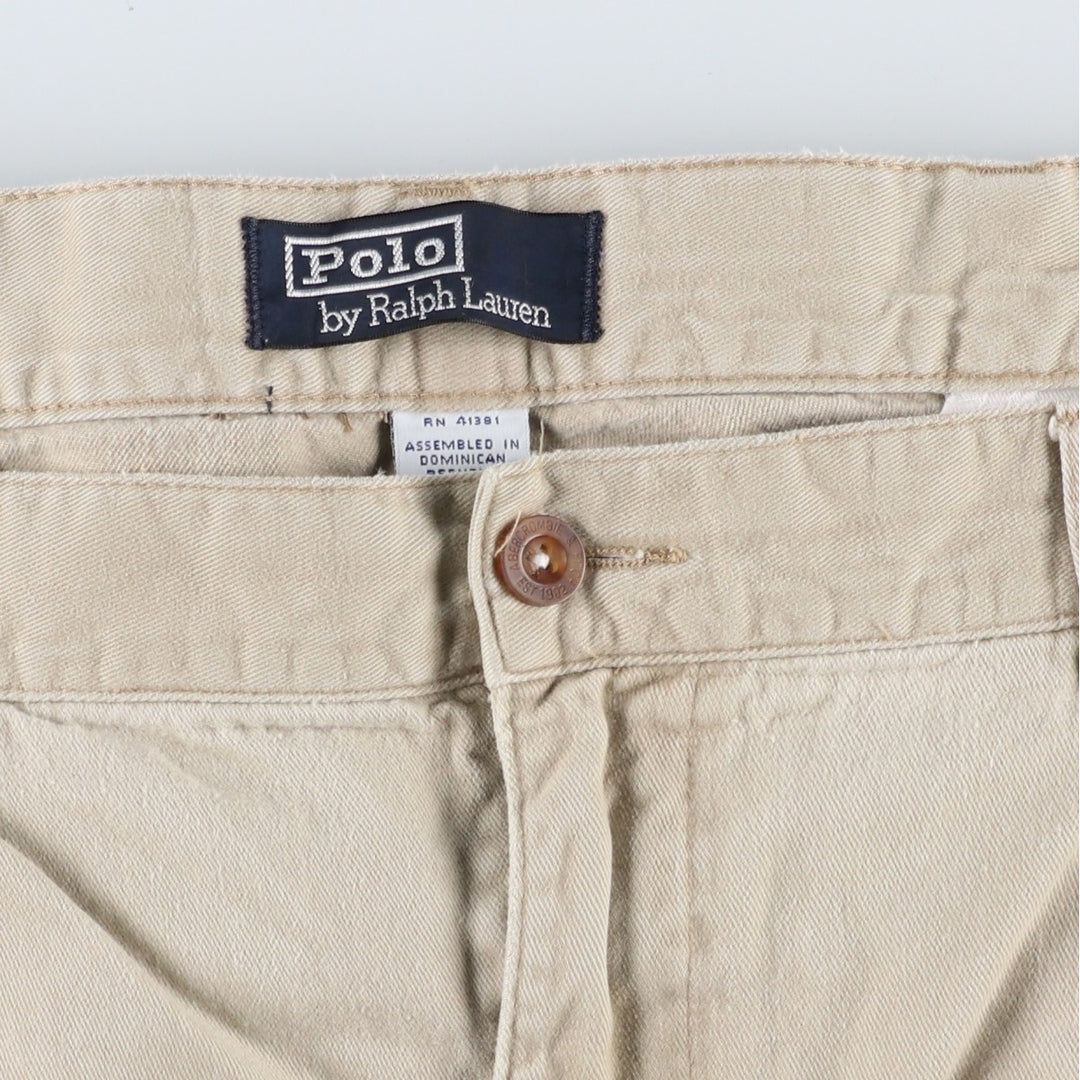Ralph Lauren POLO by Ralph Lauren Two-pleat Chino Pants for Men, W35 cotton Beige type Vintage Second Hand