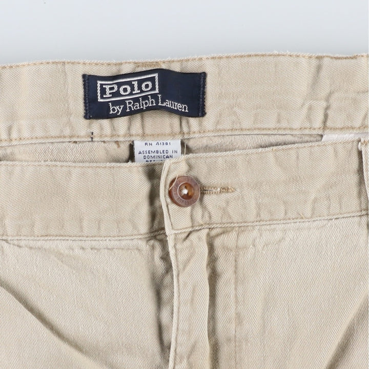 Ralph Lauren POLO by Ralph Lauren Two-pleat Chino Pants for Men, W35 cotton Beige type Vintage Second Hand