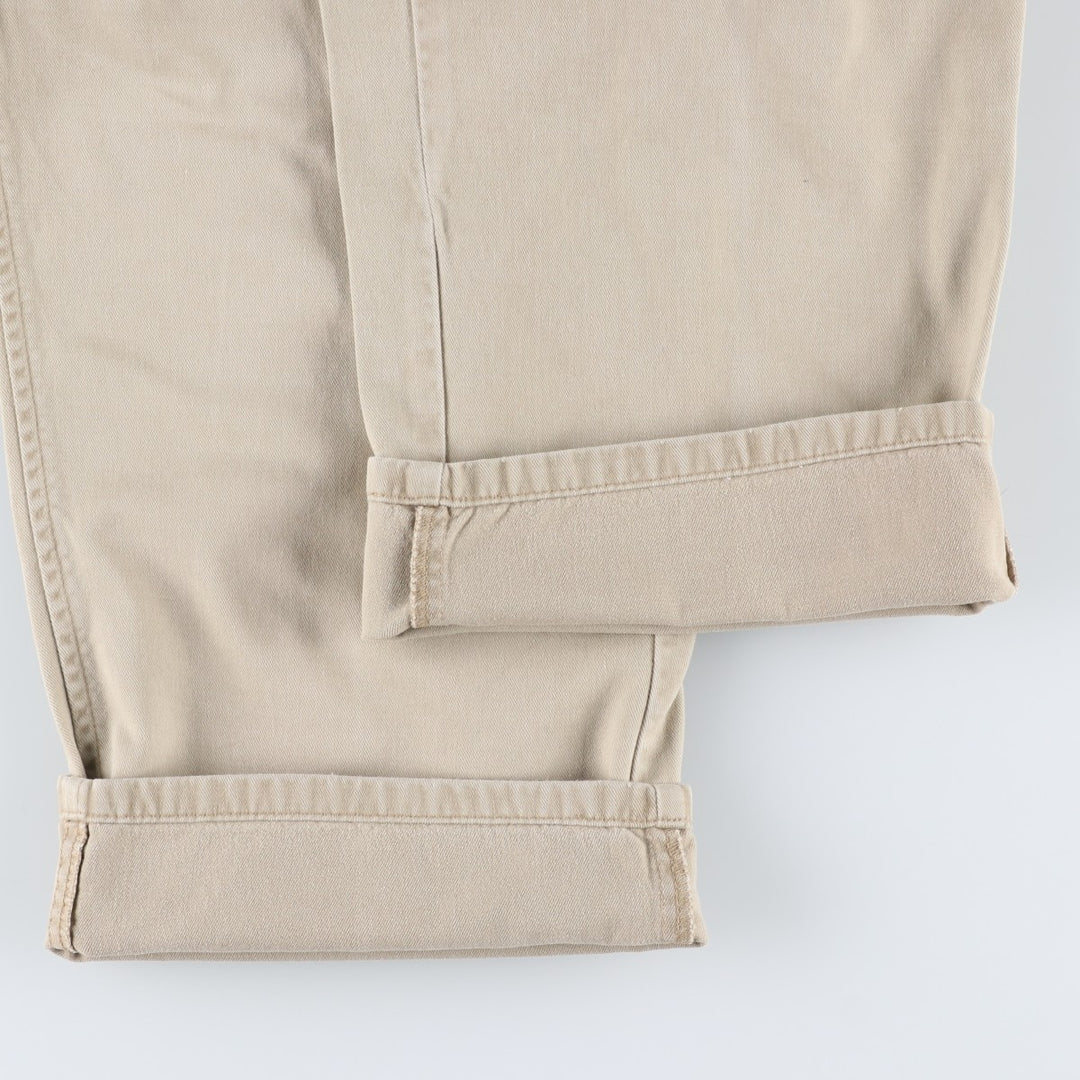 Ralph Lauren POLO by Ralph Lauren Two-pleat Chino Pants for Men, W35 cotton Beige type Vintage Second Hand