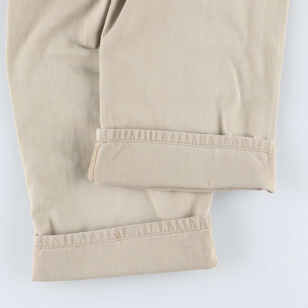 Ralph Lauren POLO by Ralph Lauren Two-pleat Chino Pants for Men, W35 cotton Beige type Vintage Second Hand