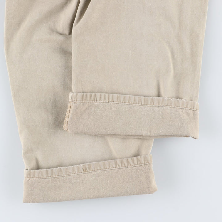 Ralph Lauren POLO by Ralph Lauren Two-pleat Chino Pants for Men, W35 cotton Beige type Vintage Second Hand