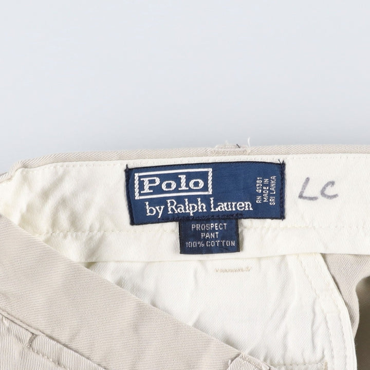Ralph Lauren POLO by Ralph Lauren PROSPECT PANT Chino pants for men, equivalent to w34 cotton ivory Vintage Second Hand