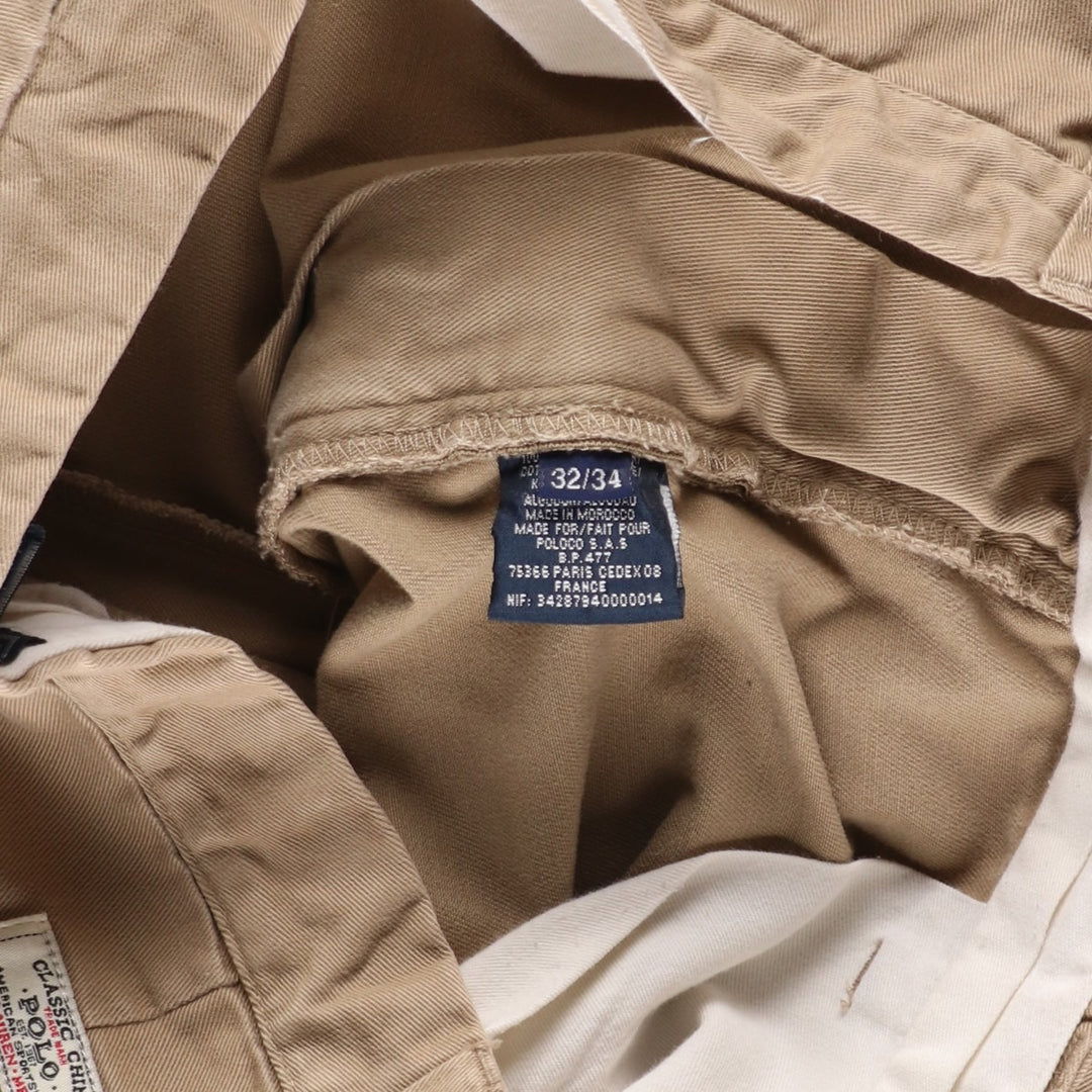 Ralph Lauren POLO by Ralph Lauren KEATING PANT Chino Pants, Men's W30 equivalent. cotton beige type brown Vintage Second Hand