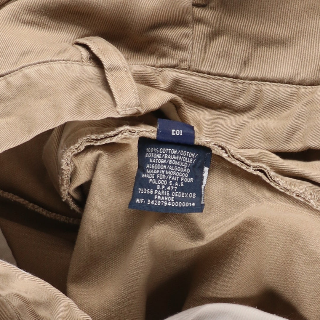 Ralph Lauren POLO by Ralph Lauren KEATING PANT Chino Pants, Men's W30 equivalent. cotton beige type brown Vintage Second Hand
